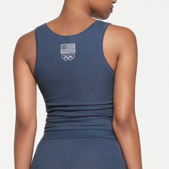 SKIMS Soft Lounge Tank Team USA Navy XXS - Picture 3 of 9